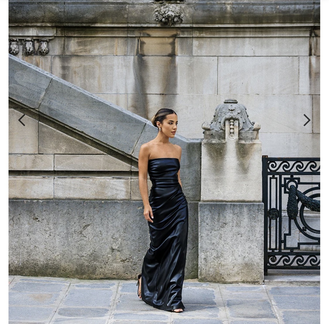 Loan a Effie Kats Amelie Maxi Gown Black Faux Leather