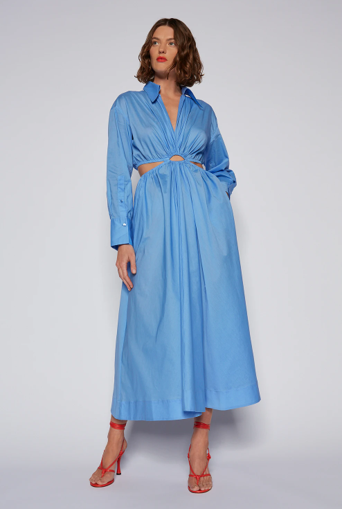 Cheap designer Scanlan Theodore Cotton Ring Midi Dress