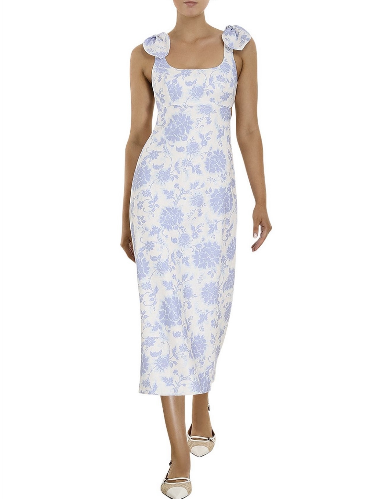 Rent a Zimmermann Postcard Tie Shoulder Midi