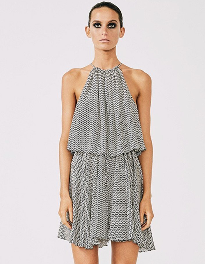 Cheap designer Shona Joy Etienne Layered High Neck Mini Dress