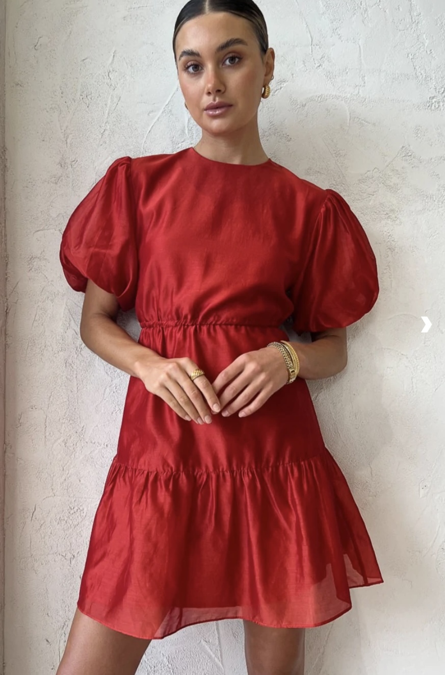 Formal rental Sir The Label Lucelia Puff Sleeve Mini Dress