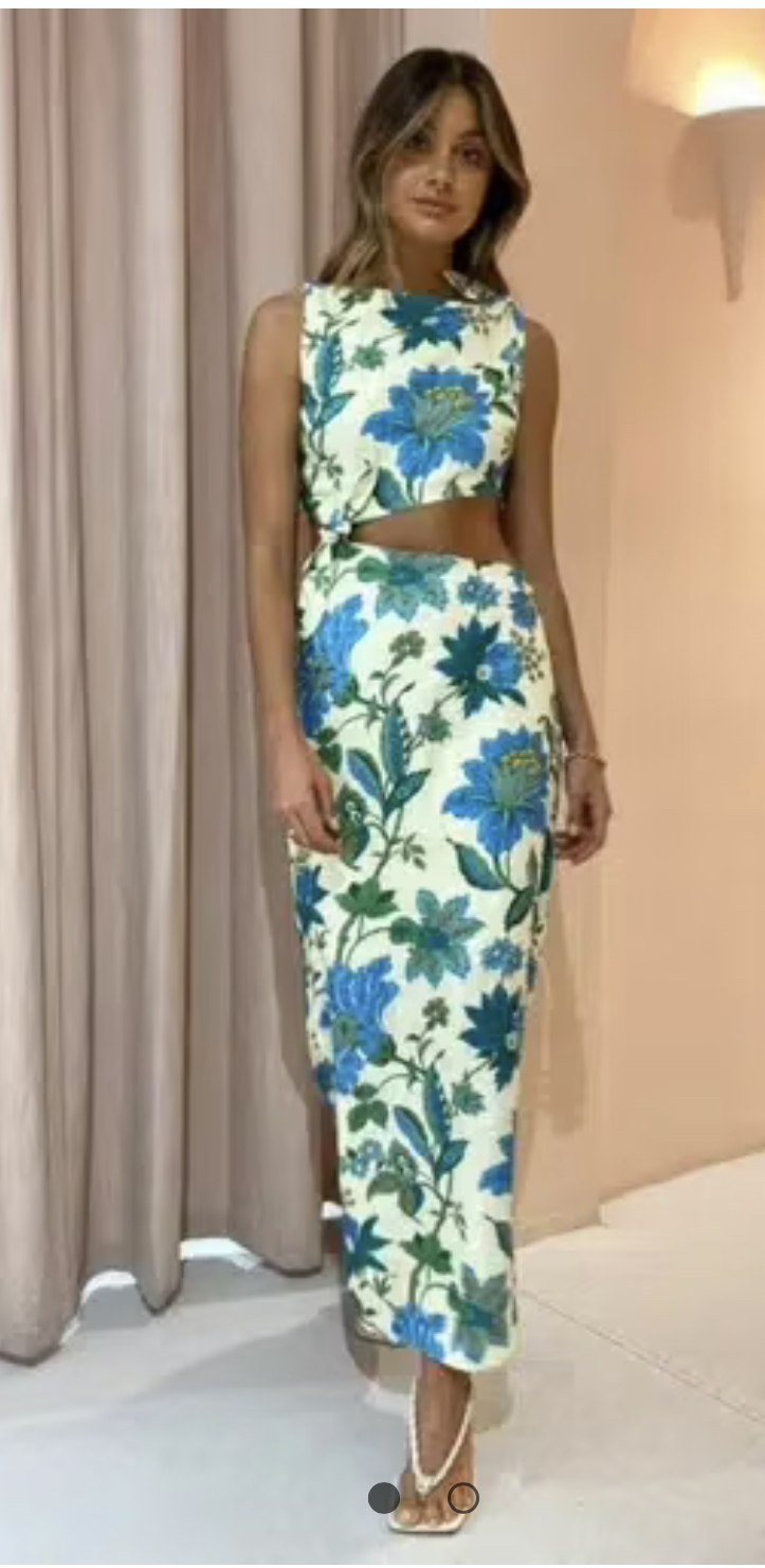 Borrow a Sir The Label Alexandre Knot Dress Floral