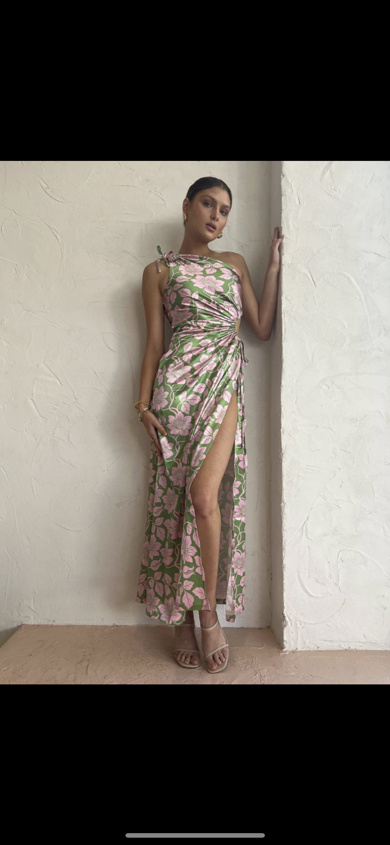 Borrow a Sonya Nour Maxi Dress In Olive Floral Print