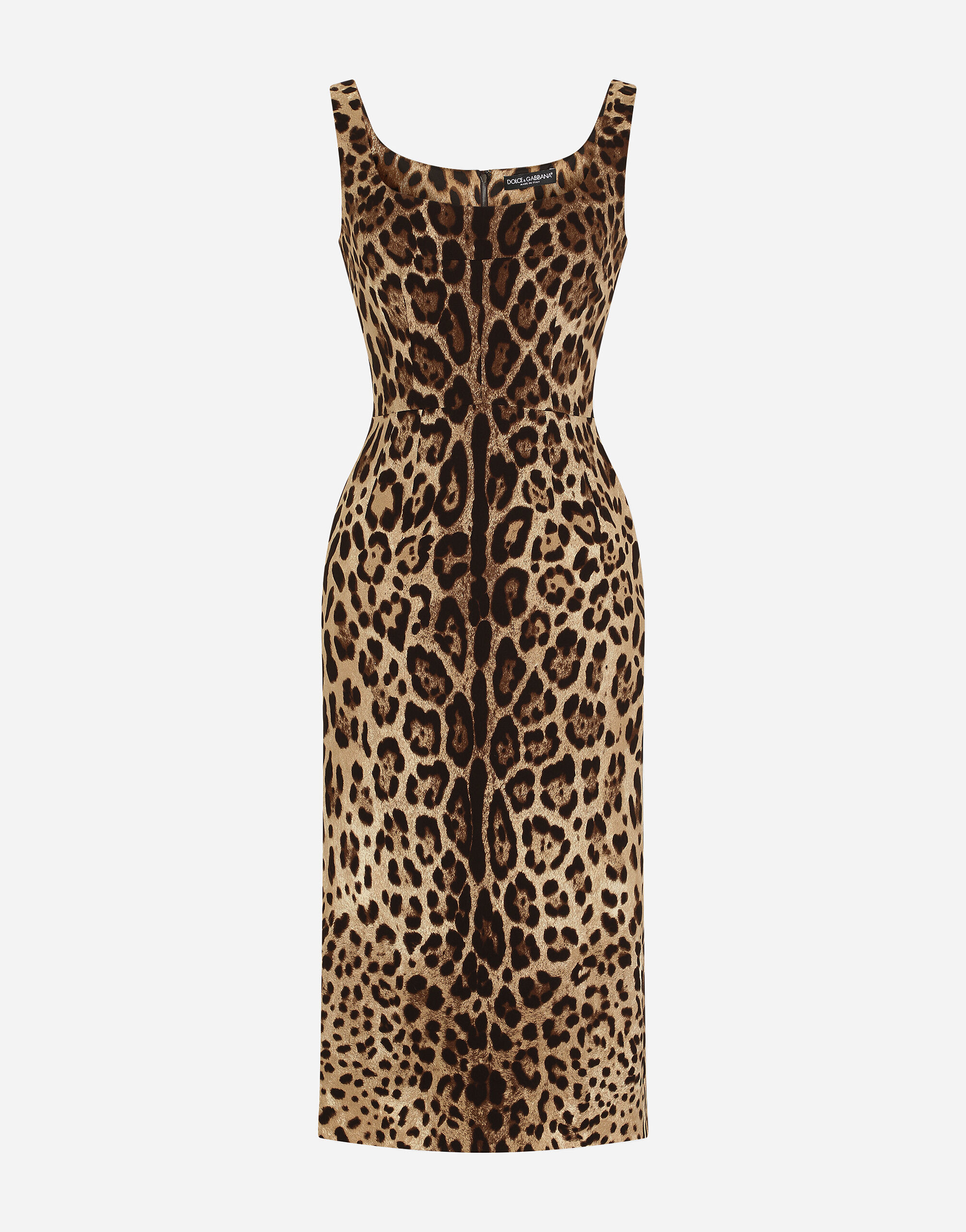 Rent a DOLCE&GABBANA Leopard Print Silk Blend Charmeuse Midi Dress