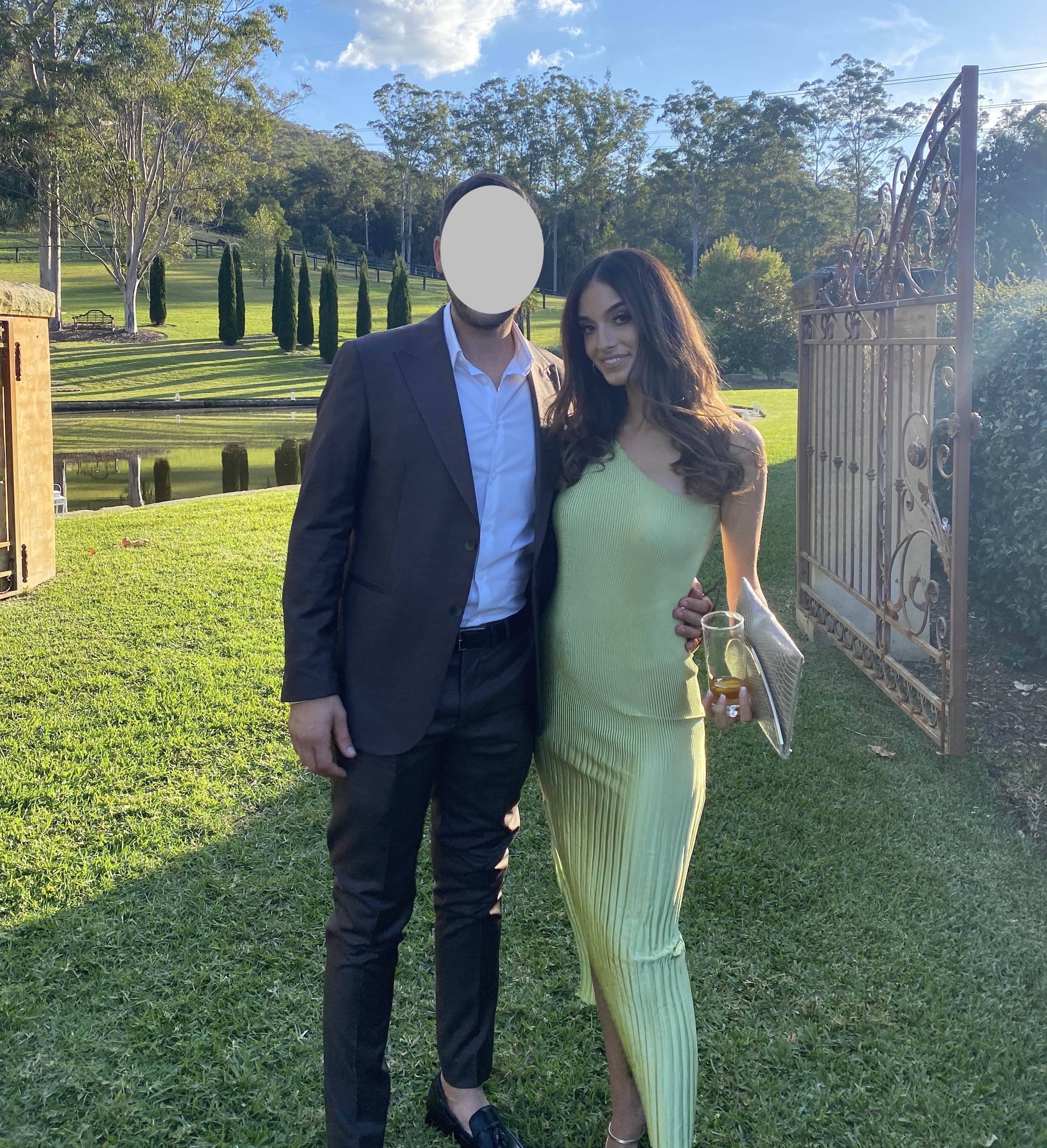 Borrow a Lidee Soiree One Shoulder Sleeve Gown Pale Green