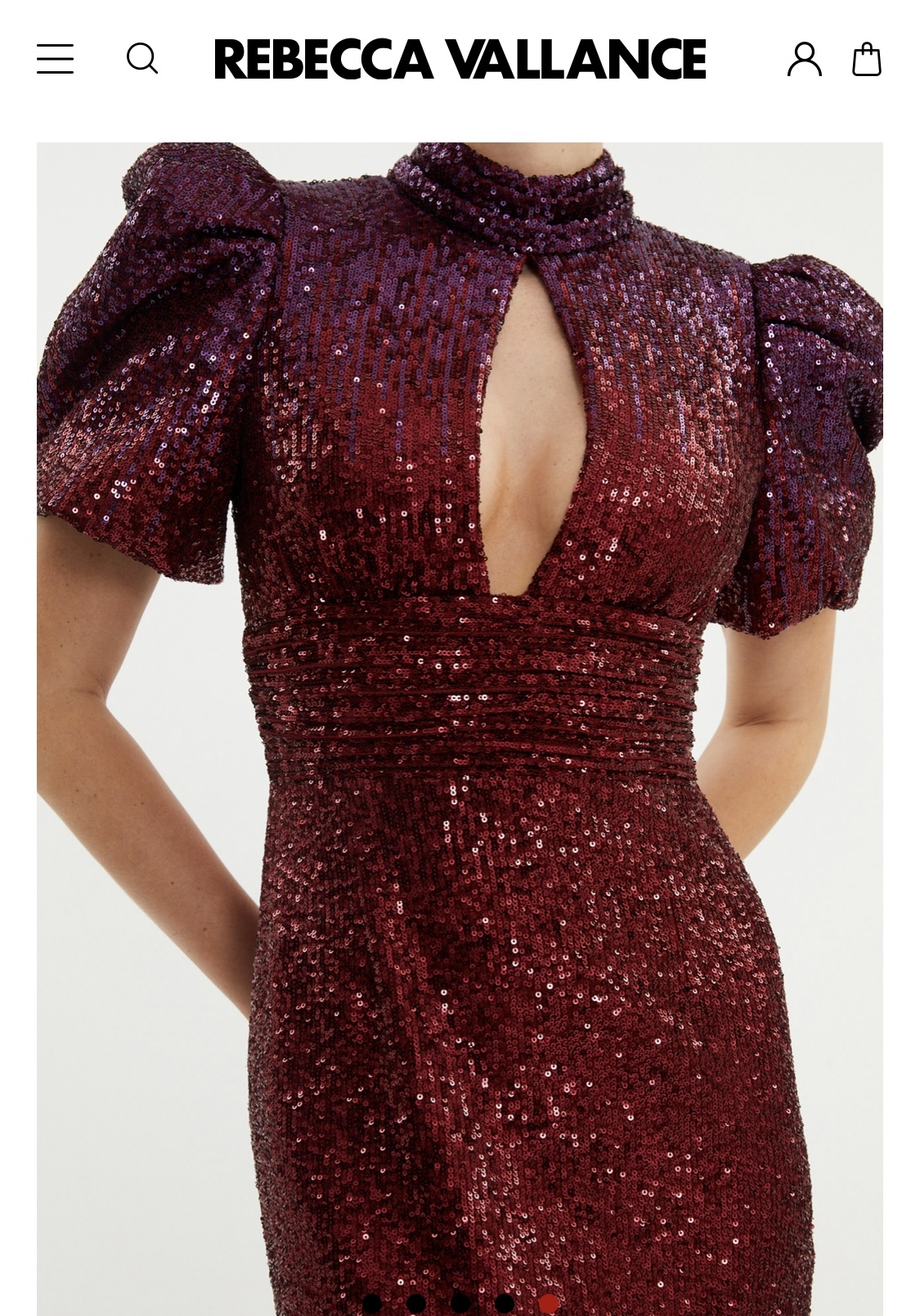 Designer rental Red Rebecca Vallance