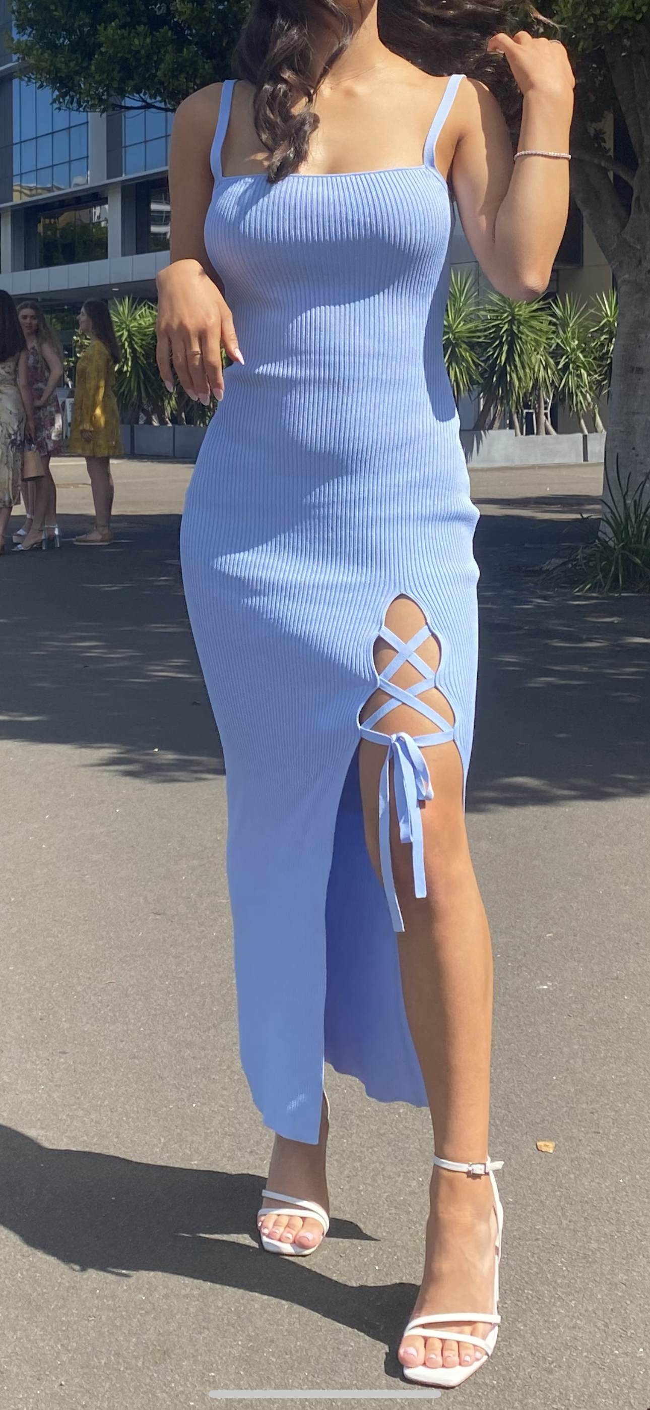 Loan a Bec & Bridge Lola Sky Blue Midi Dress