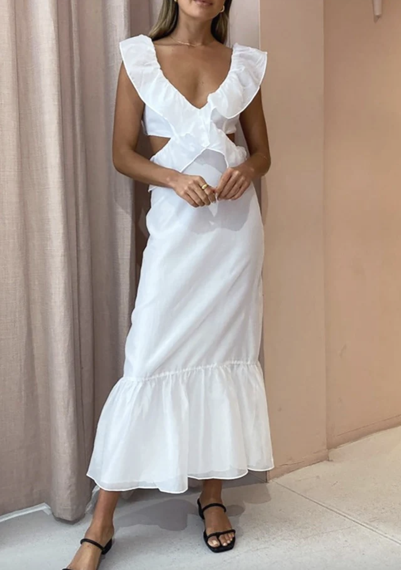 Rental Sir The Label Franc Frill Midi Dress