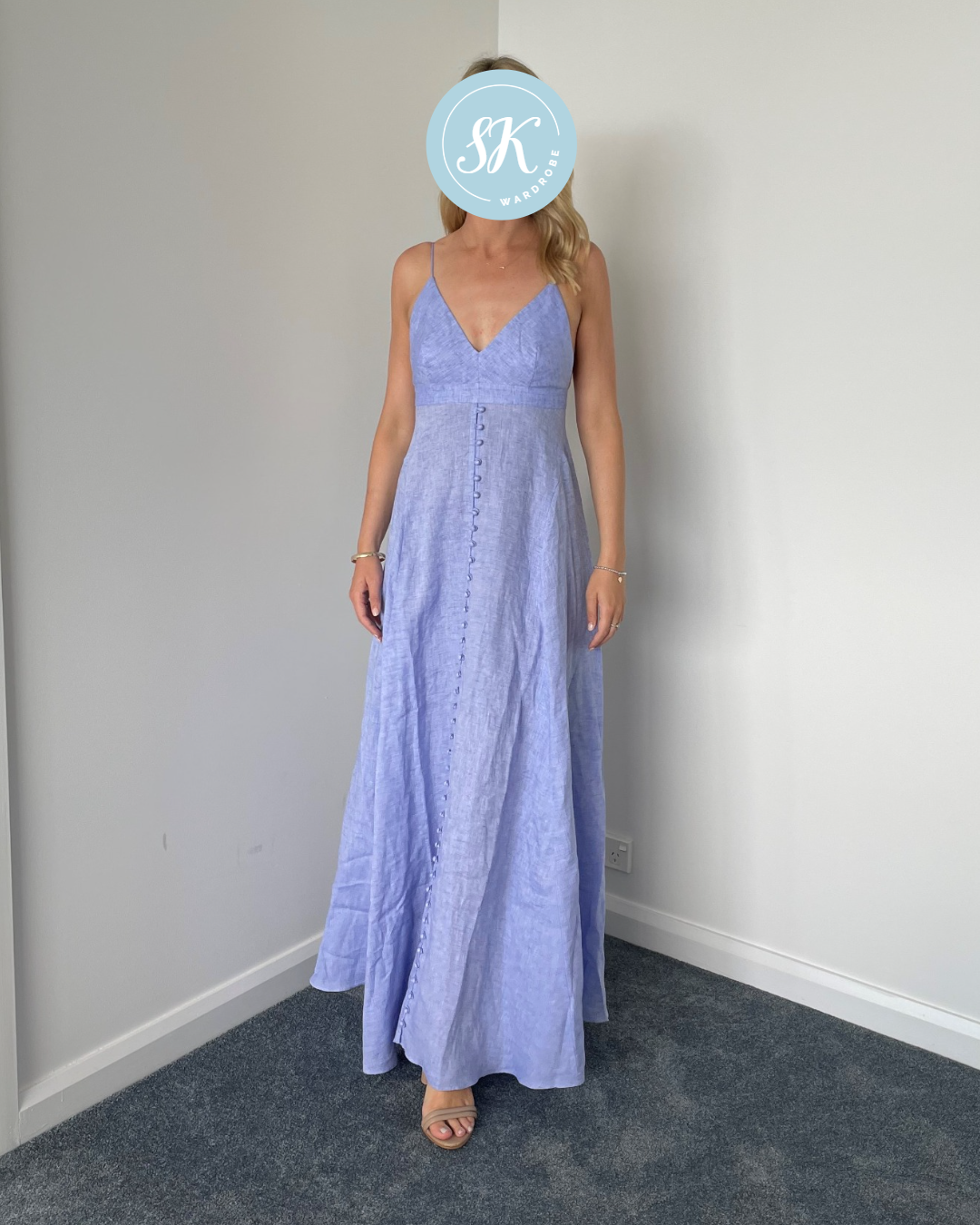 Affordable Scanlan Theodore Italian Linen Shoestring Dress