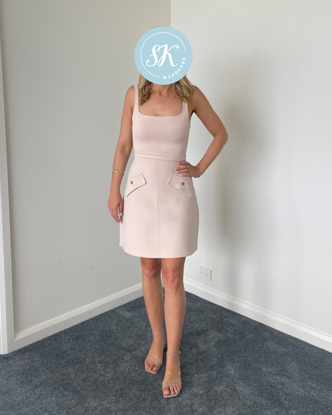 Borrow a Scanlan Theodore Crepe Knit Square Pocket Dress