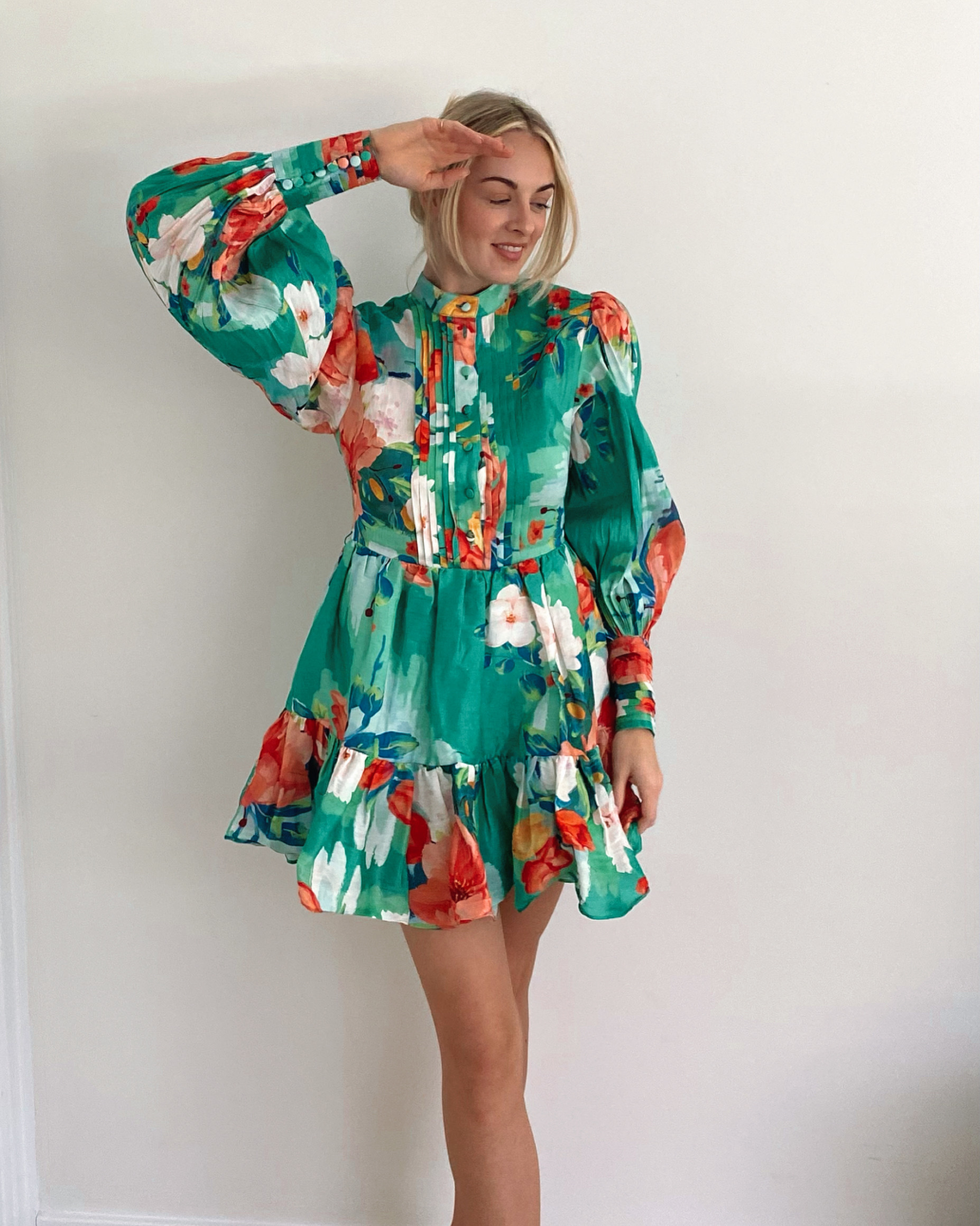 Hire a Leo Lin Florescence Silk Linen Mini Dress