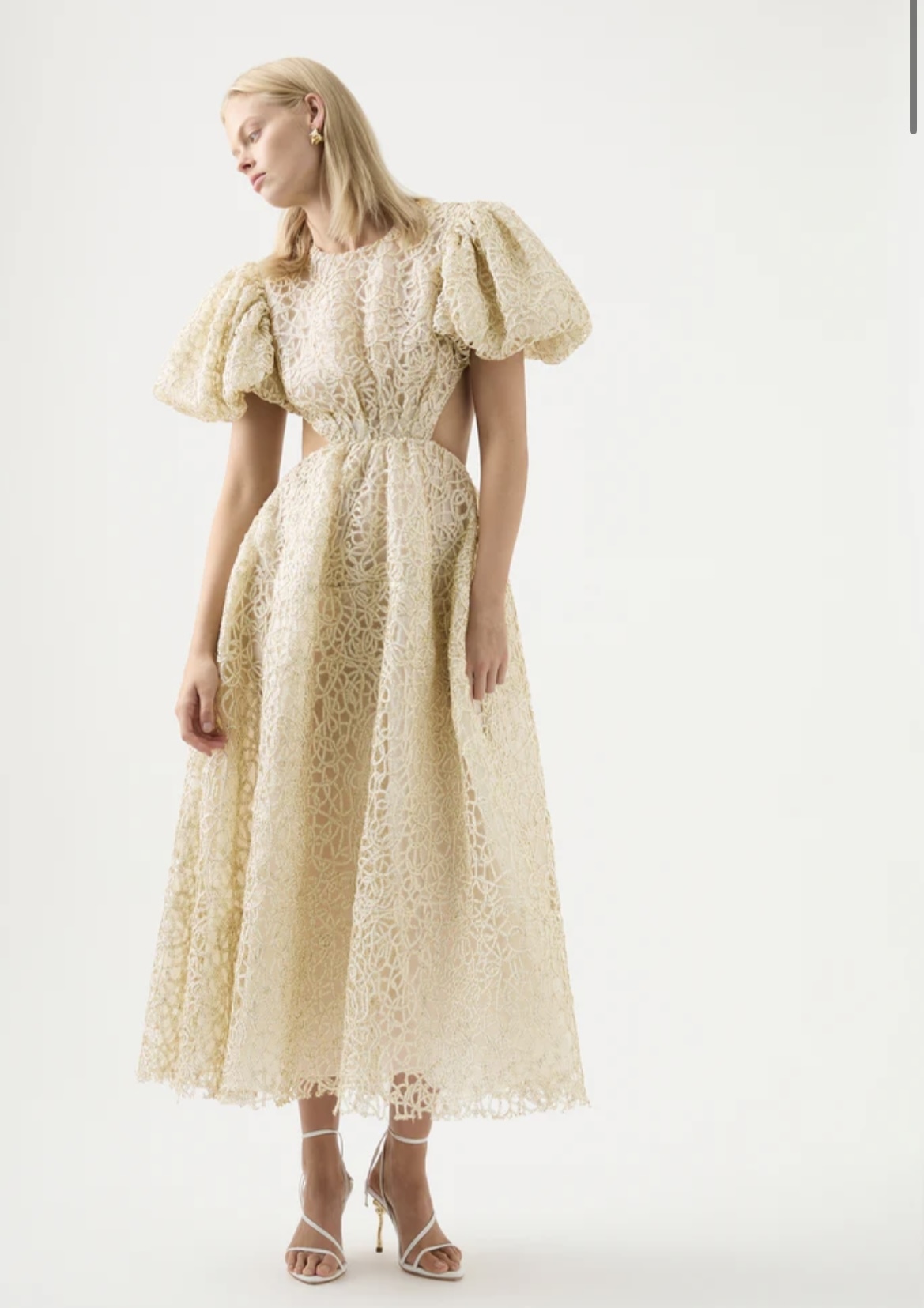 Designer rental Aje Patina Lace Midi Dress