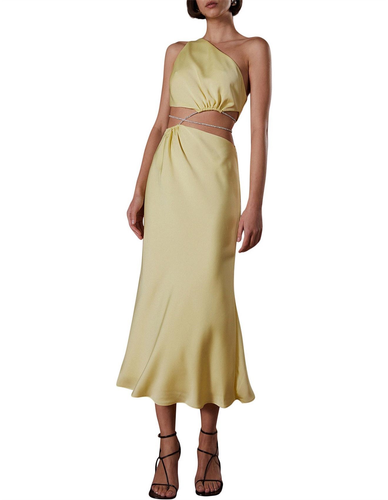 Loan a Misha Collection Dimitra Satin Midi Dress