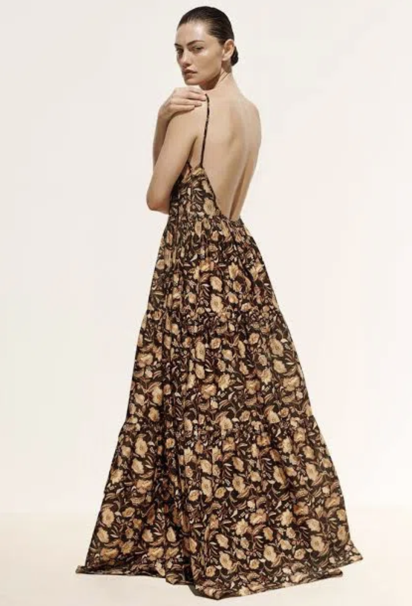 Loan a Matteau Matteau Tiered Low Back Sundress Print Size 1