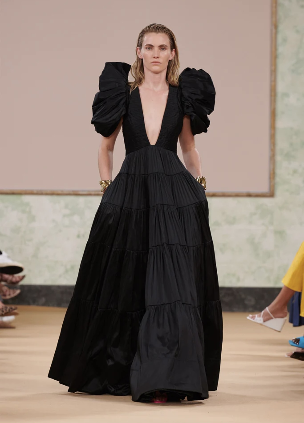 Cheap designer Aje Statuesque Tiered Gown