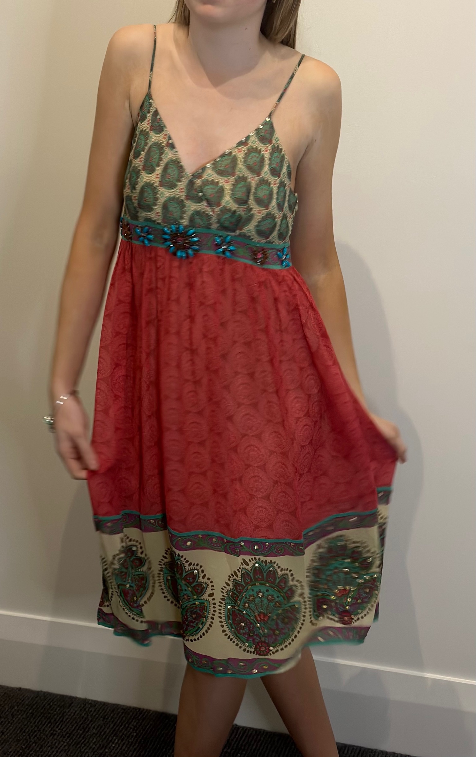 Loan a K Derhy Silk Cocktail Dress