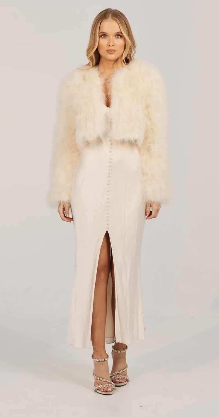 Rental Bubish Manhattan Crop Jacket Ivory