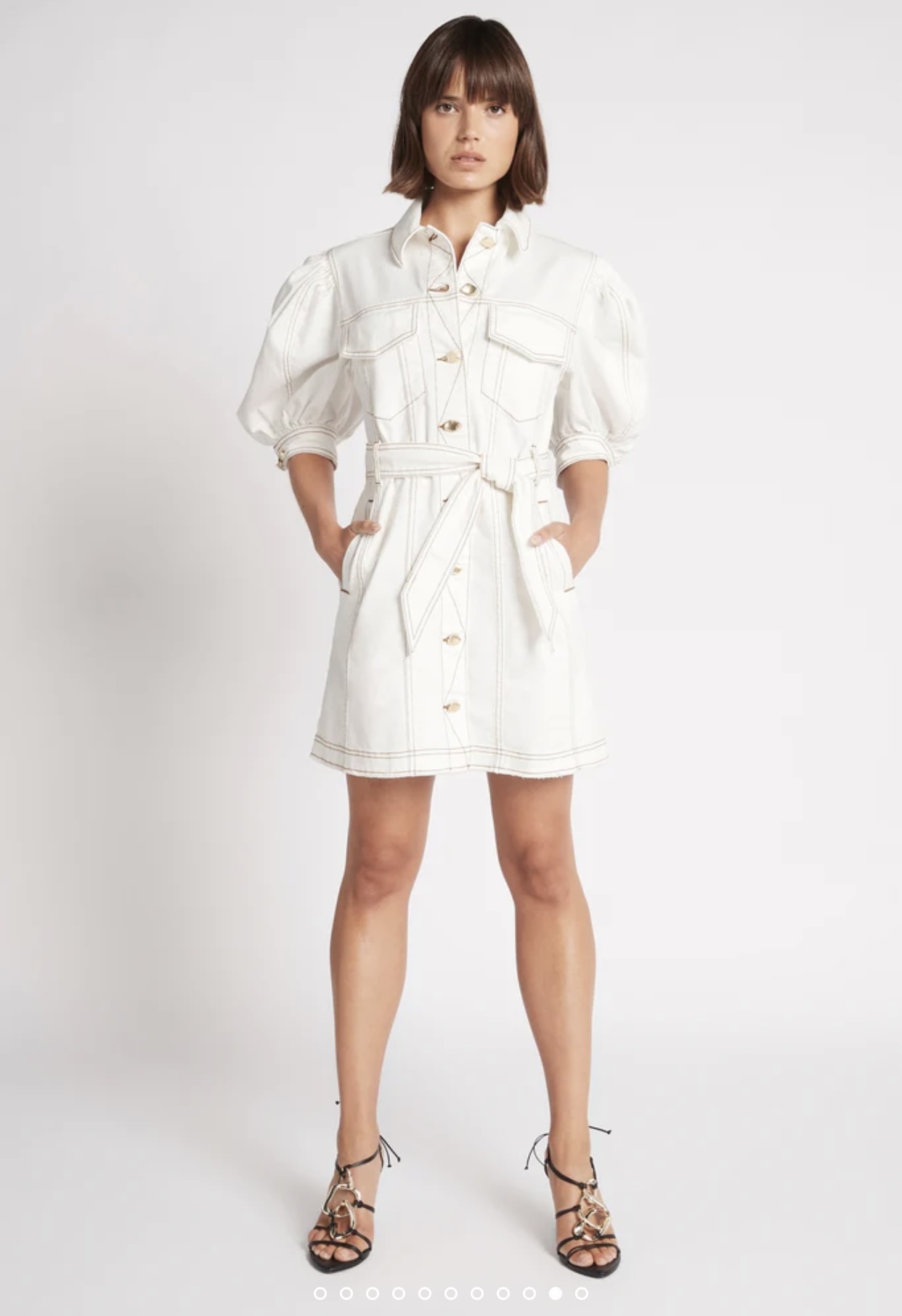 Loan a Aje Tori Denim Stitch Mini Dress