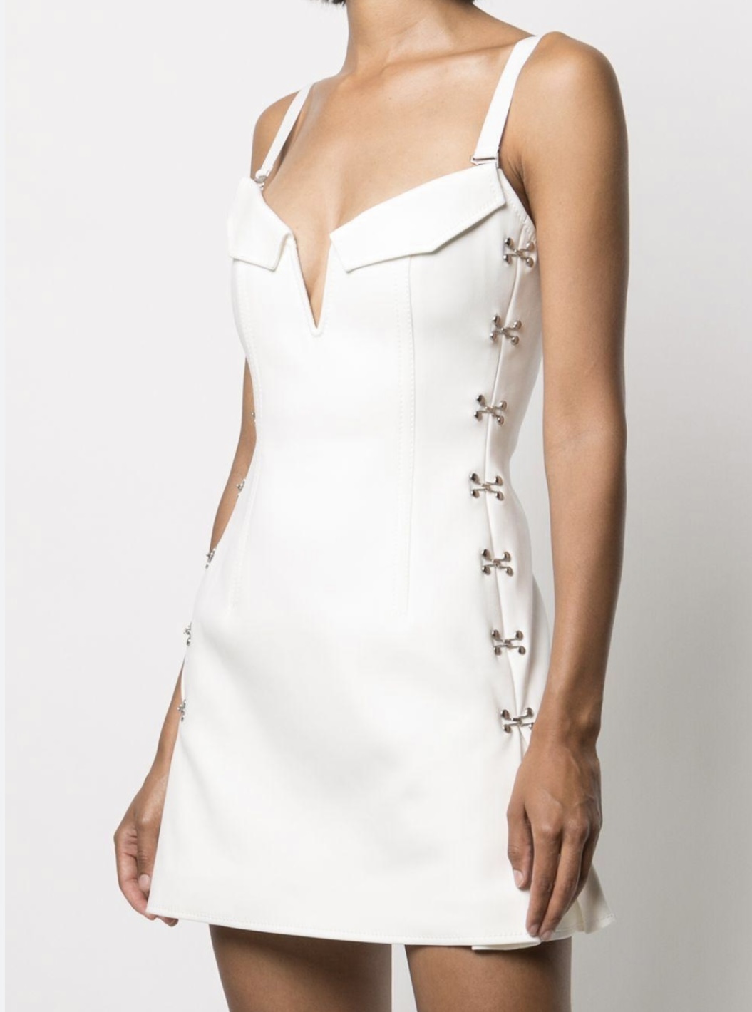 Formal rental Dion Lee Dion Lee Accordion Pleat Mini Dress White