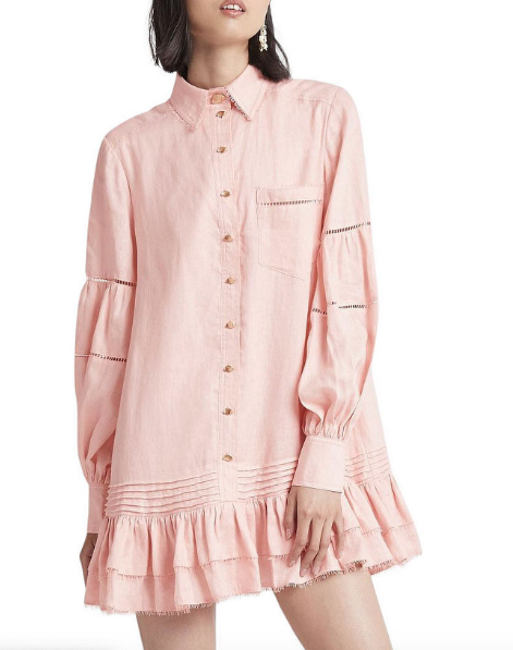 Rental Aje Lotus Linen Shirt Dress