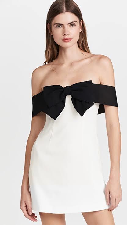 For rent a Self Portrait Off Shoulder Bow Dress