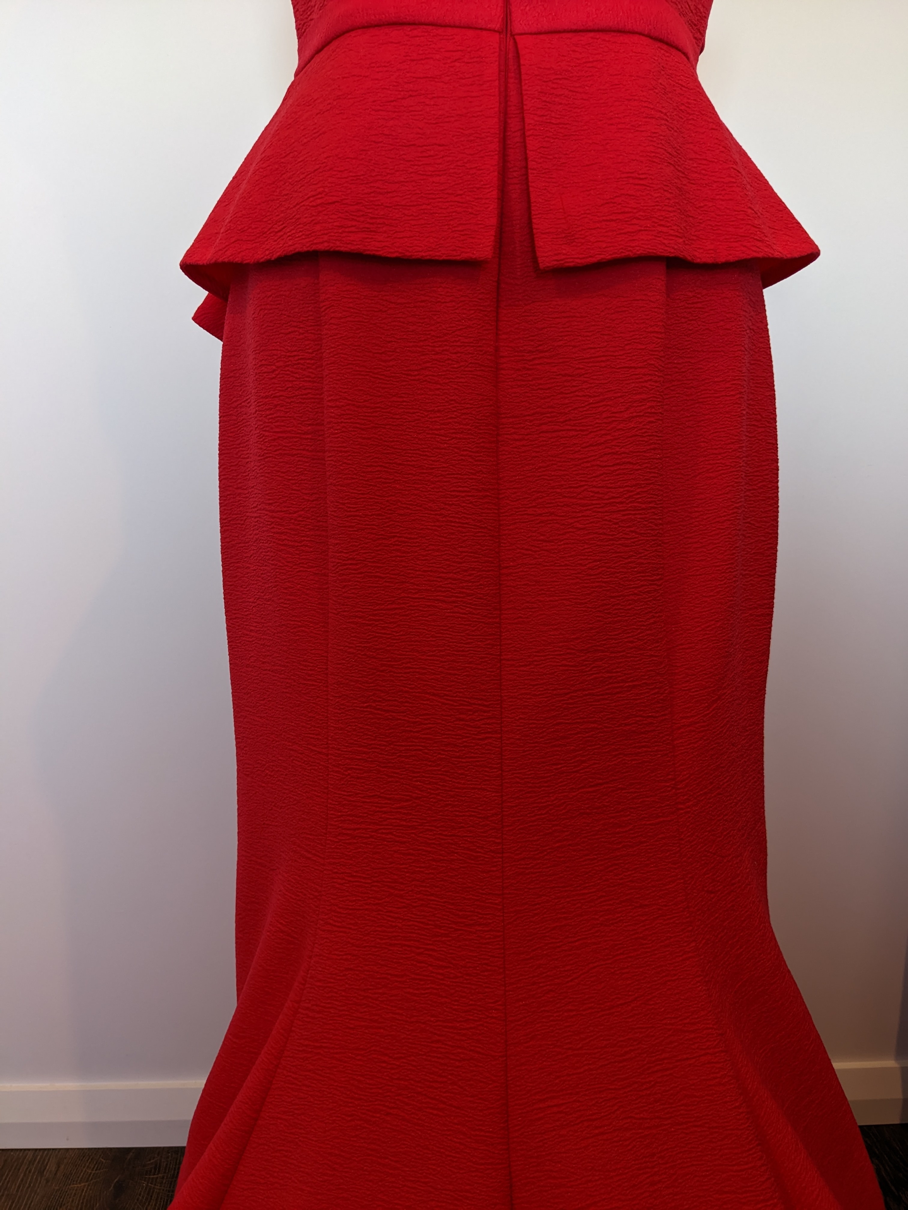 Rent a Bcbgmaxazria Red Gracie Strapless Peplum Gown