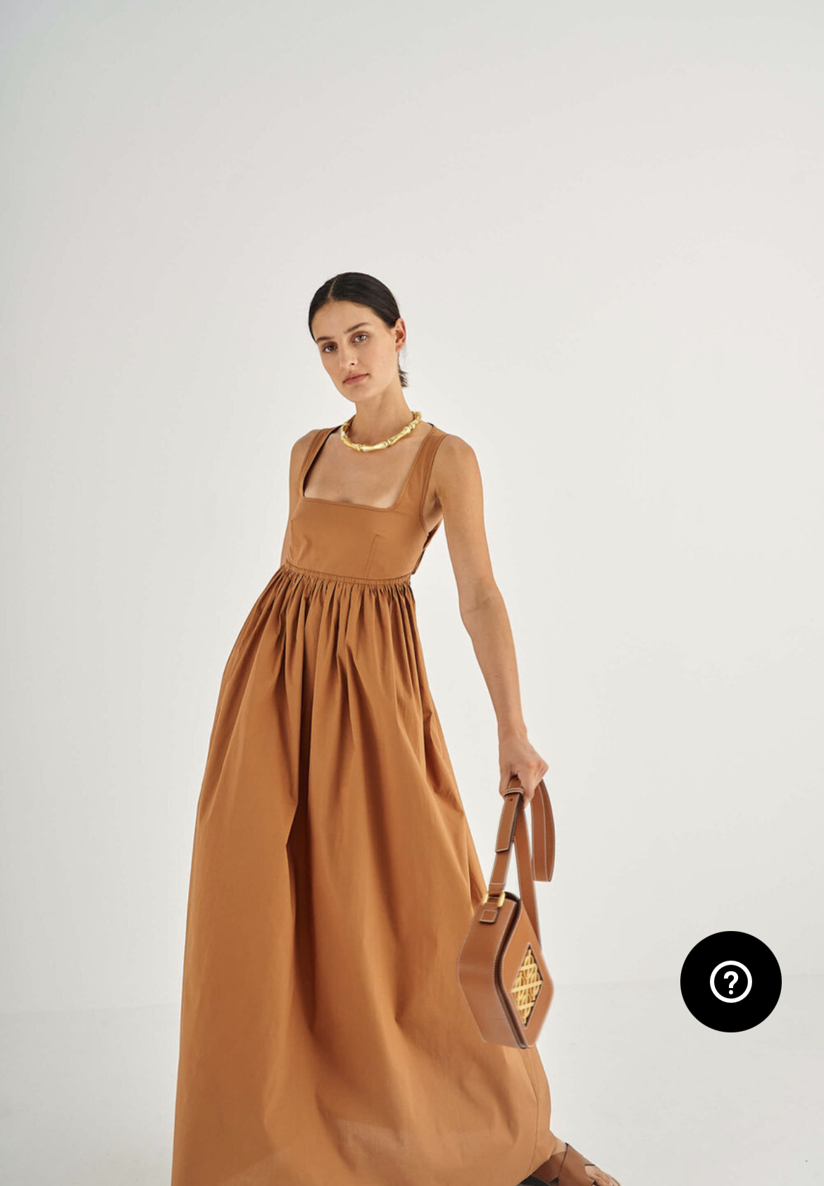 For rent a Oroton Strappy Sun Dress In Gingerbread