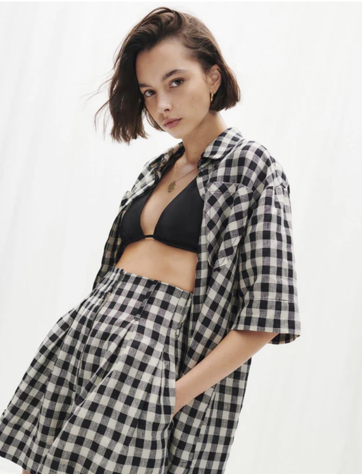 Designer rental Shona Joy Aimee Linen Short Set