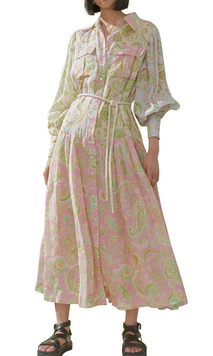 Rental Alemais Marta Patchwork Shirtdress