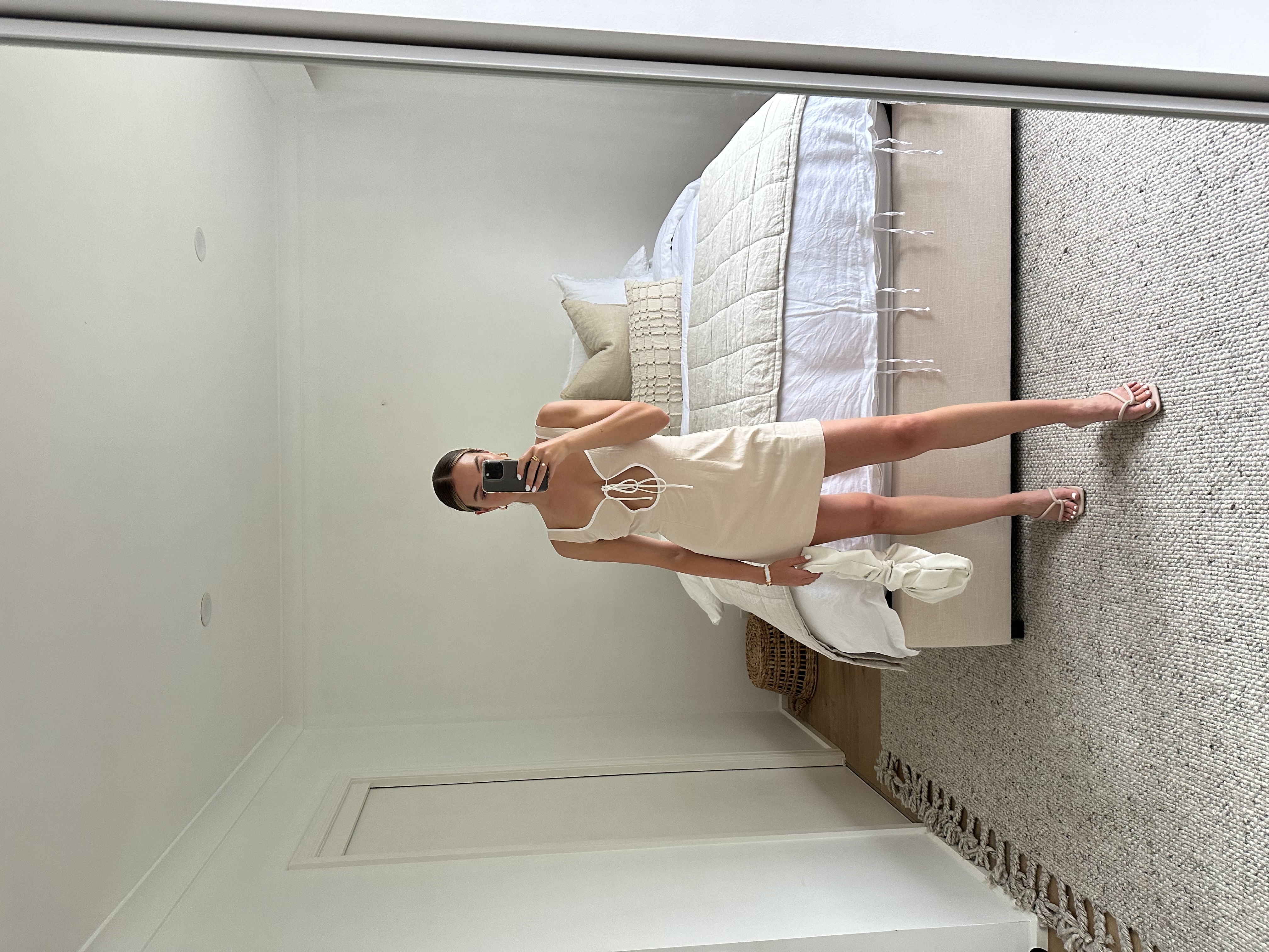 Affordable By Johnny Amelia Curve Mini Dress Bone Ivory