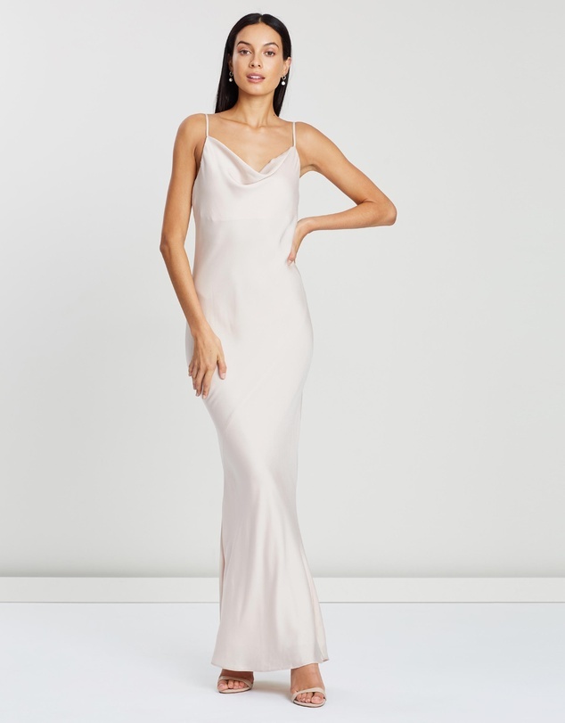 Formal rental Shona Joy Luxe Bias Cowl Slip Dress – Porcelain
