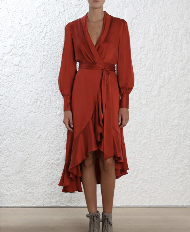 Cheap designer Zimmermann Silk Wrap Dress