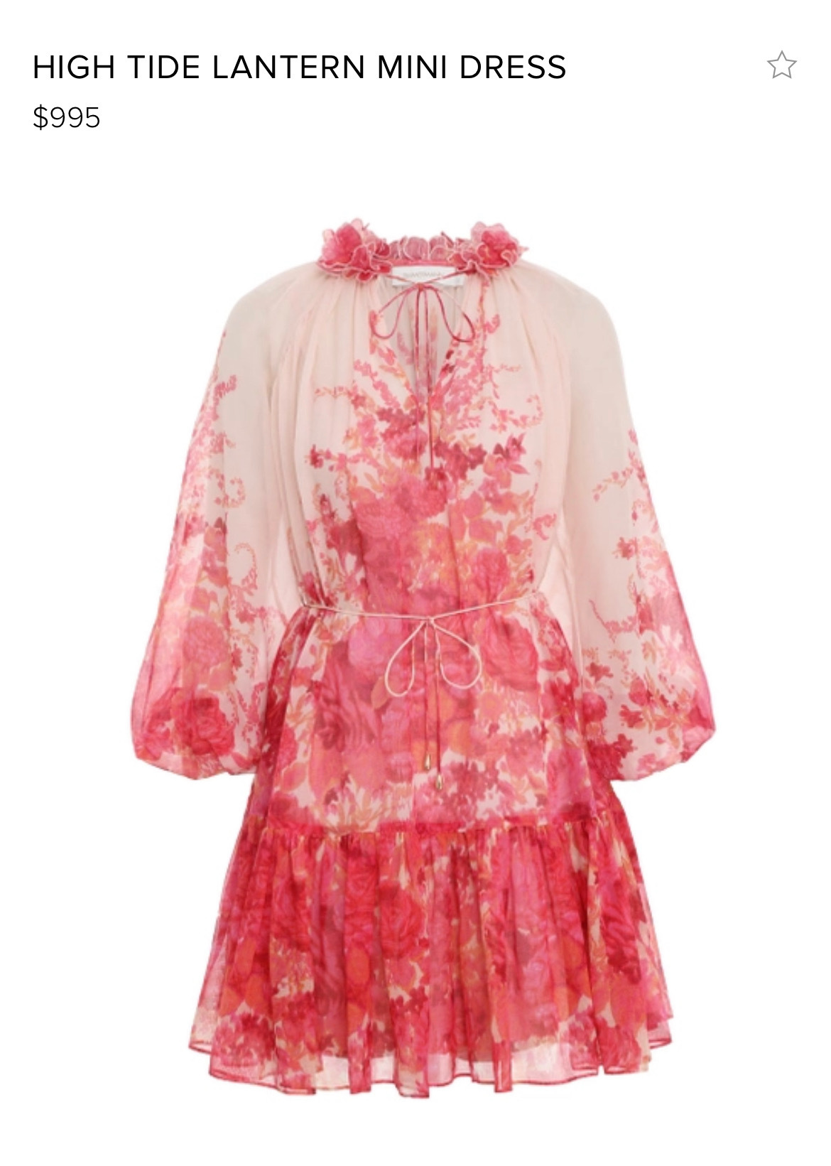 Formal rental Zimmermann High Tied Lantern Mini