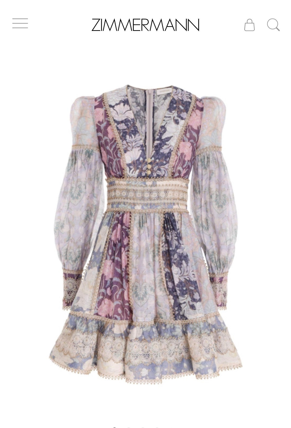 Rent a Zimmermann Celestial Lace Panelled Mini
