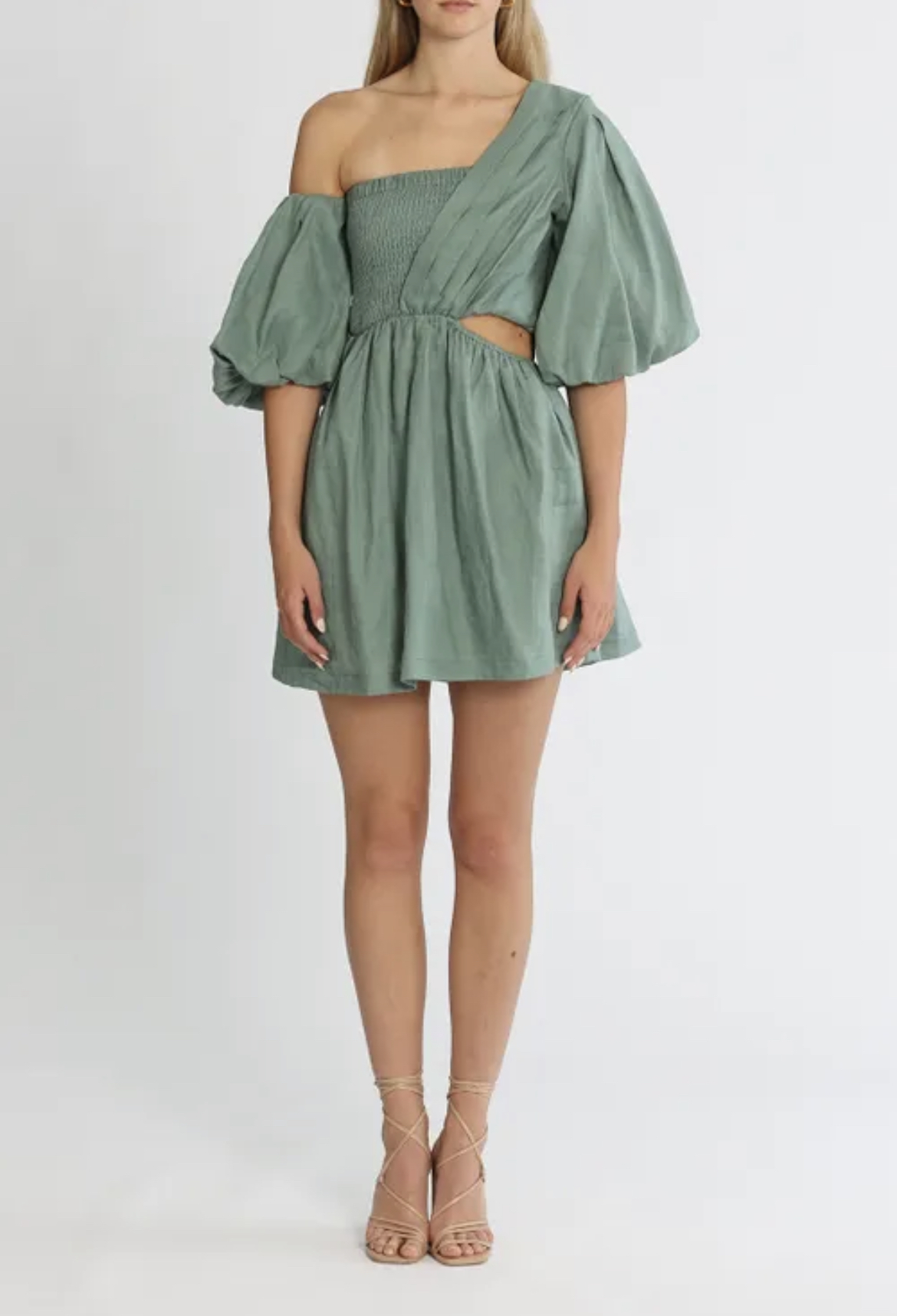 Borrow a Sovere Delay Mini Dress Eucalyptus