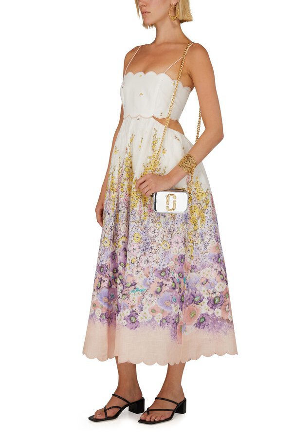Affordable Zimmermann Jude Scallop Midi Dress