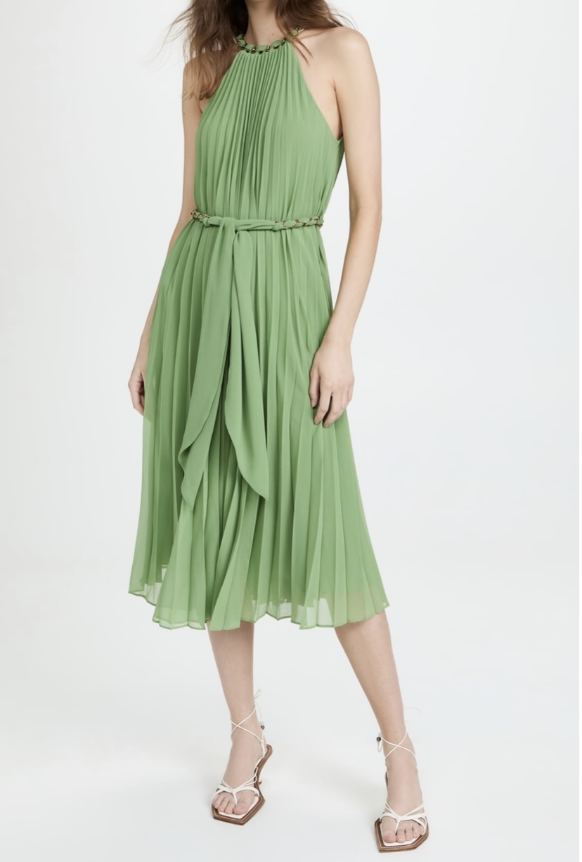 Designer rental Zimmermann Sunray Pleat Midi   Sage