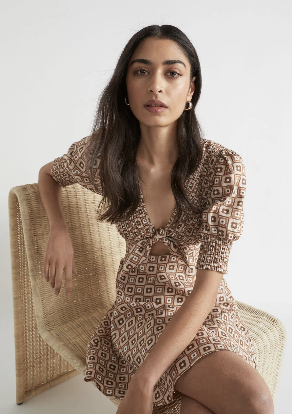 Hire a Seed Heritage Floral Geo Mini Dress