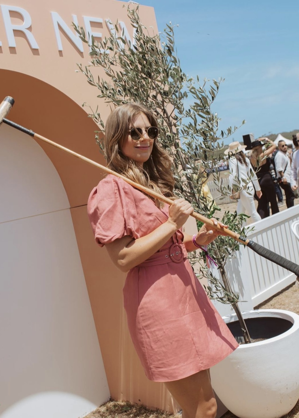 Loan a Forever New Maggie Linen Mini Dress