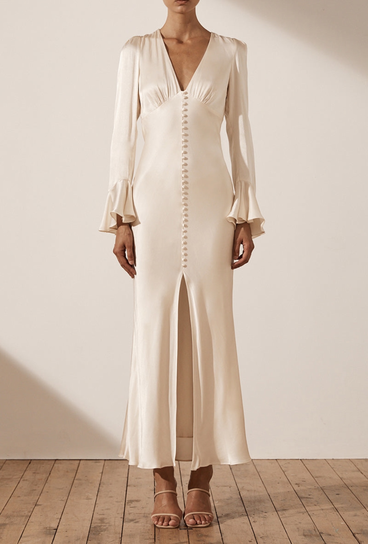 Cheap designer Shona Joy La Lune Drill Cuff Bias Midi