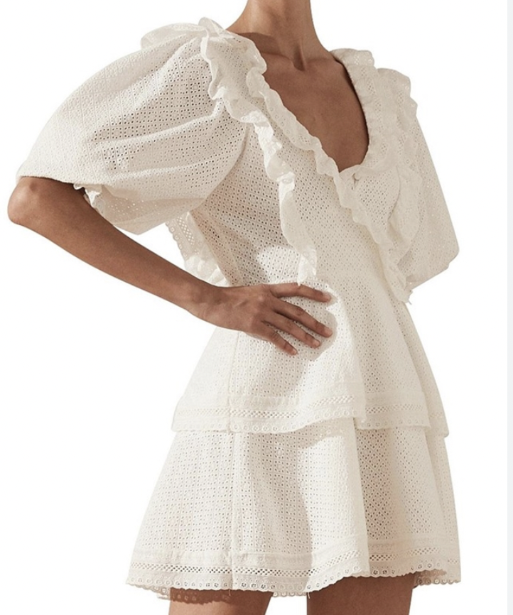 For rent a Shona Joy Ackley Puff Sleeve Dress