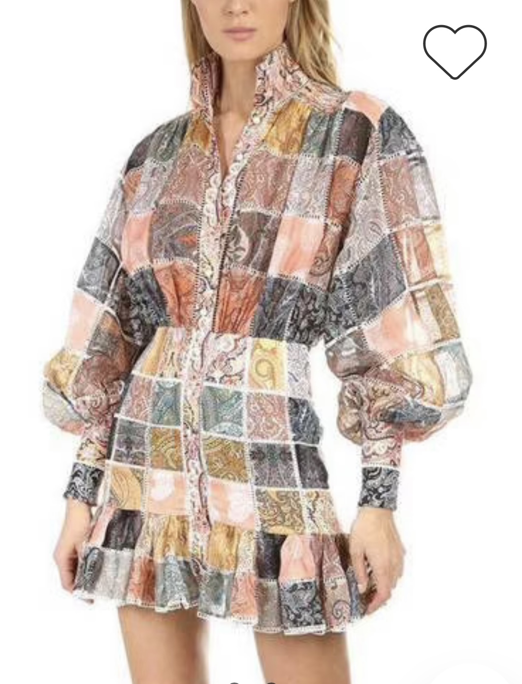 Cheap designer ZIMMERMANN Ninety Six Patchwork Mini Dress