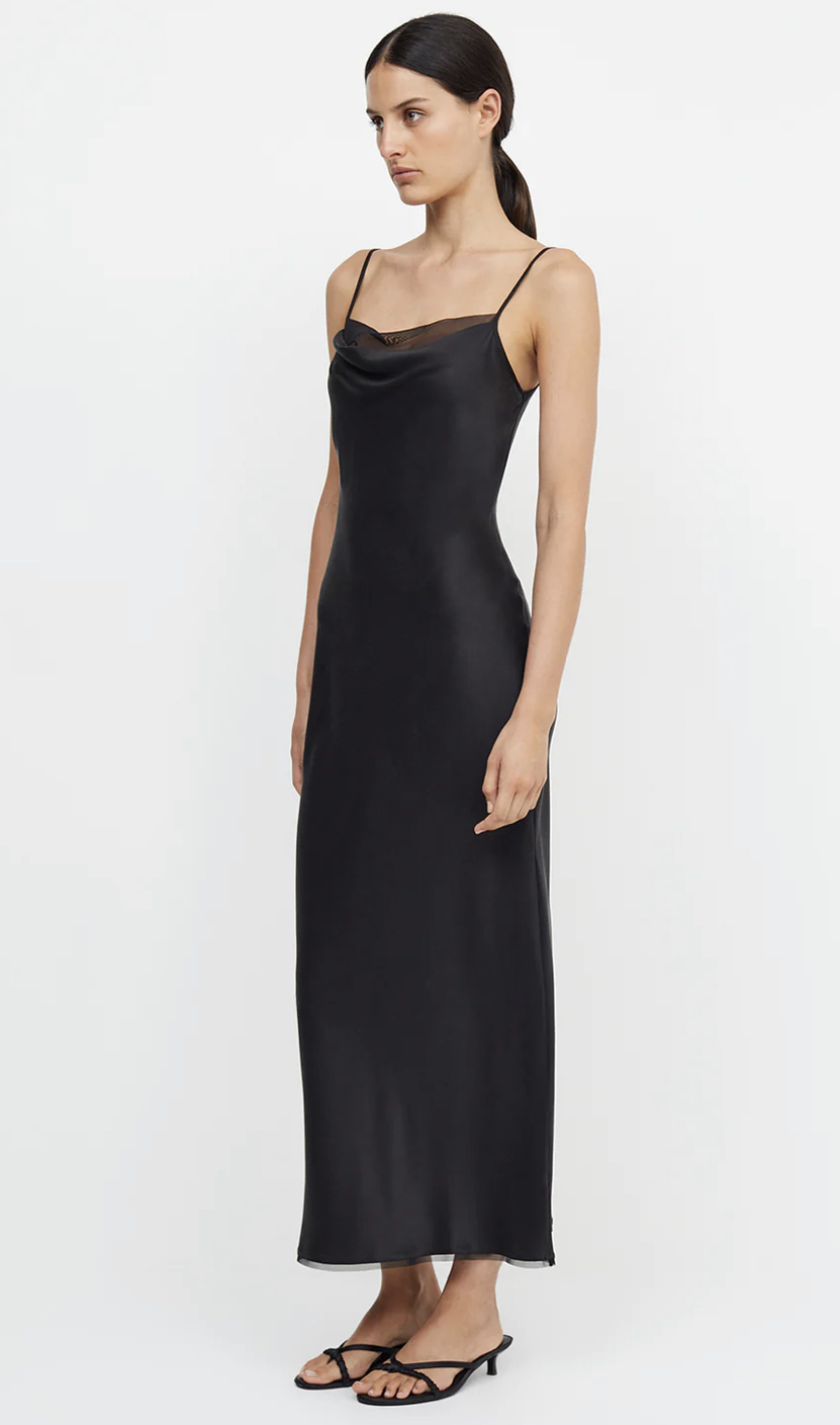 Loan a Bec & Bridge Helena Silk Strappy Dress Black