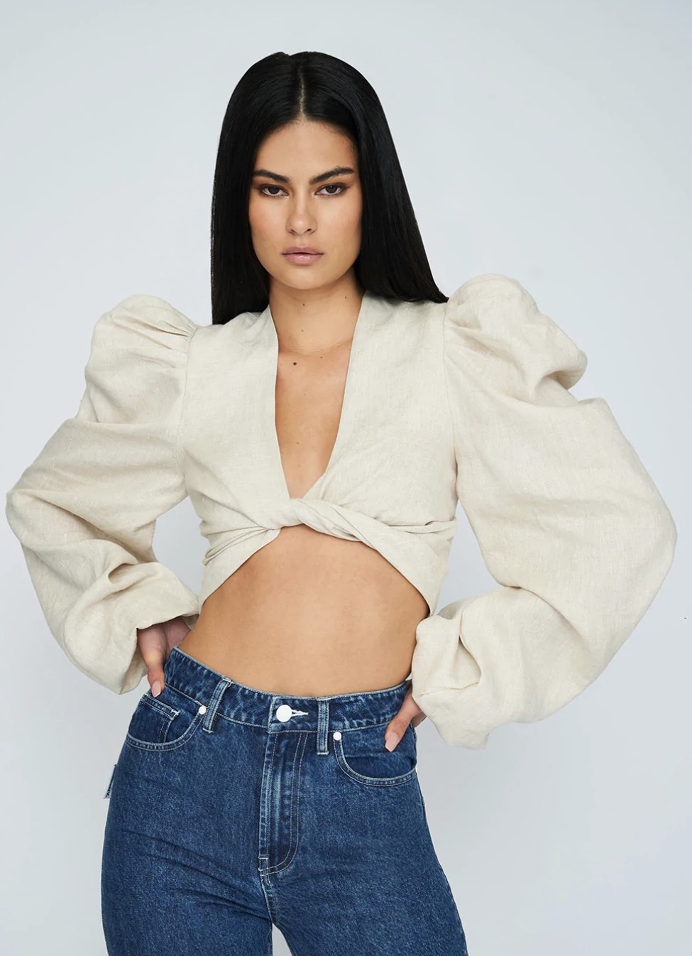 Affordable By Johnny Twist Linen Top