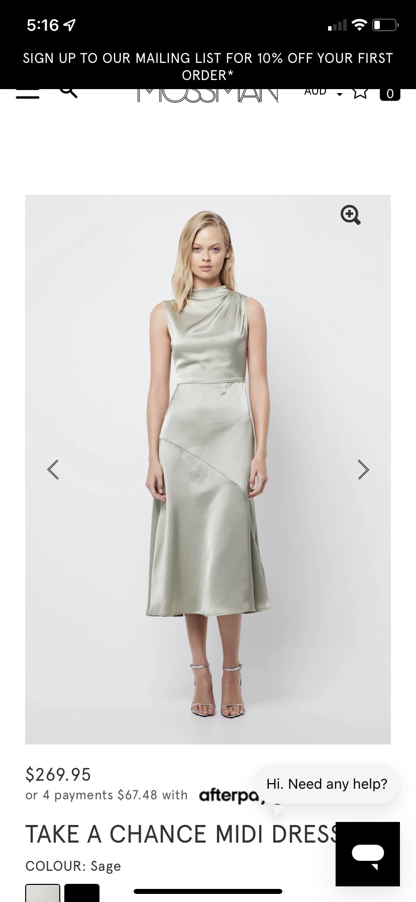 Cheap designer Mossman Take A Chance Midi Dress