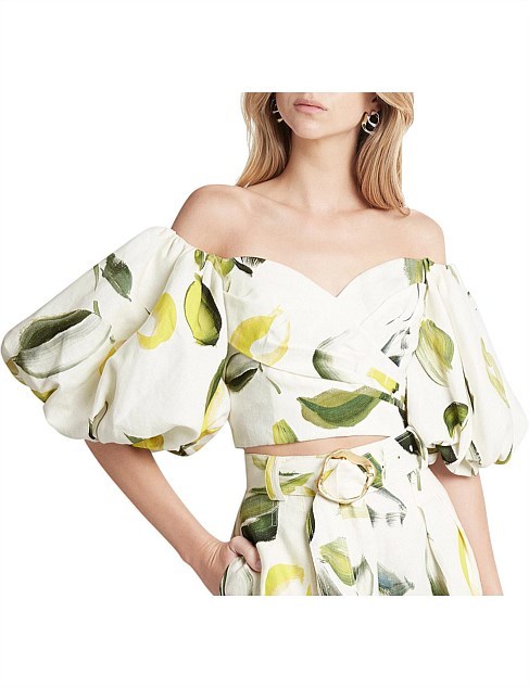 Cheap designer Aje Zest Off Shoulder Top Size 12 & Belted Short Size 14 Set