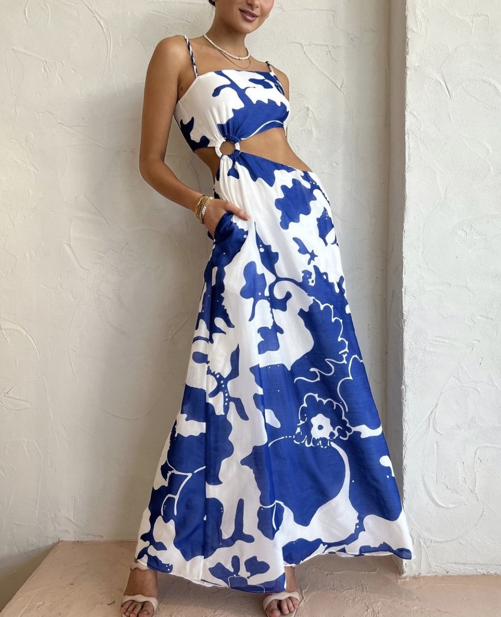 Borrow a Sir The Label Vivi Asymmetric Cutout Dress