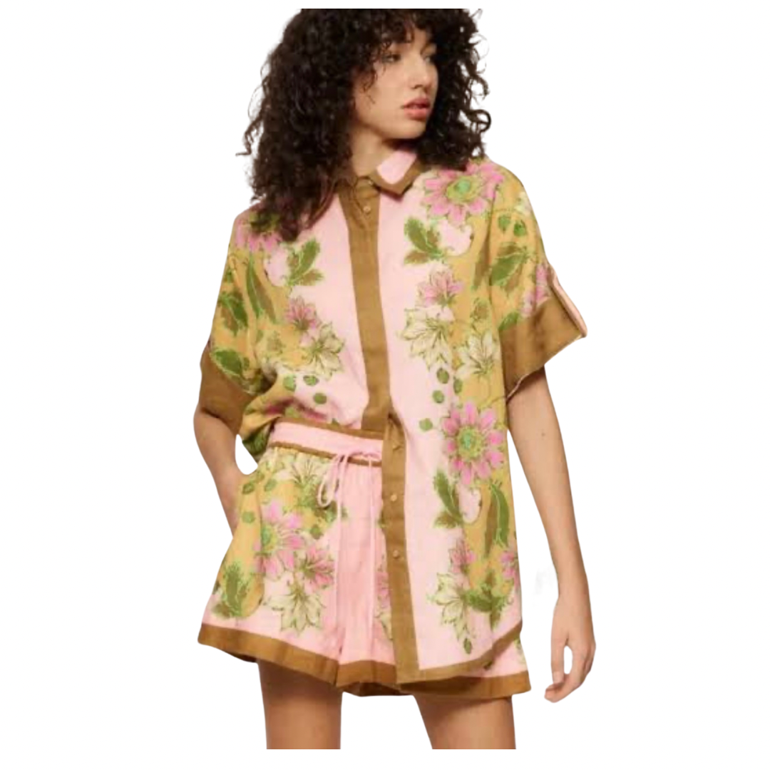 Designer rental Alemais Winnie Shirt And Shorts Set