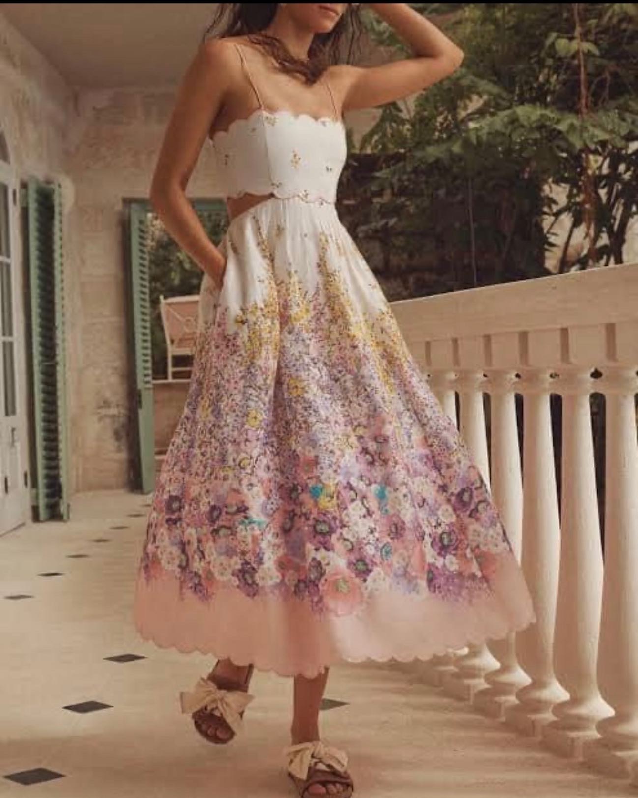 Cheap designer Zimmermann Jude Scallop Midi