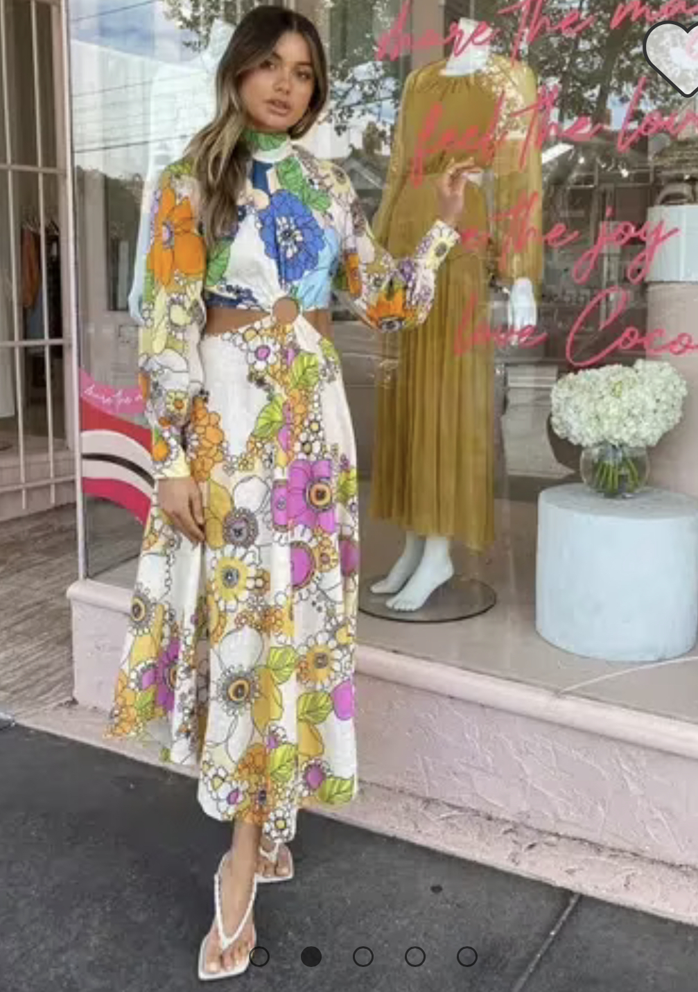 For rent a Alemais Alemais Farrah Cut Out Dress Rrp $565